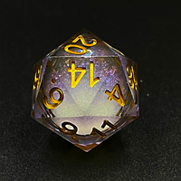 Buatan tangan tepi tajam gradien galaxy inti cairan resin dnd cair inti dadu set untuk game meja rpg dalam stok