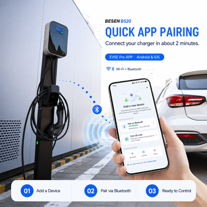 BESEN Clean Energy EV Ladegerät <span class=keywords><strong>Wallbox</strong></span> 7kW 1Phase APP Wifi Benutzer freundliche 32A Ladestation für Elektro fahrzeuge mit 20 Fuß Kabel - Product Image 2
