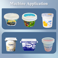 Machine rotative automatique de remplissage et de scellage de tasses de yaourt et de sauces crémier miel ketchup Machine d'emballage de tasses en plastique