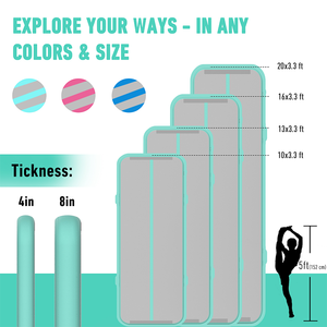 Colchoneta inflable <span class=keywords><strong>Airtrack</strong></span> para gimnasia 3 4 5 6 <span class=keywords><strong>m</strong></span> con bolsa de transporte y bomba de aire eléctrica - Product Image 3