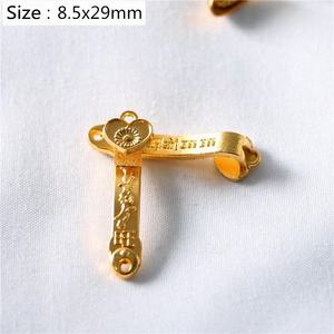 Accessoires de maison de poupée modèle Miniature Mini <span class=keywords><strong>Ruyi</strong></span> lingot d'or barre d'or pièce de monnaie en cuivre ornement - Product Image 2