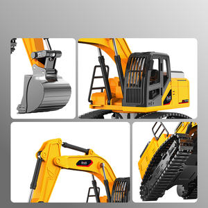 รถขุดและรถตักดินบังคับวิทยุ Dwi Dowellin ขนาด 1:24 พร้อมไฟ ของเล่นสำหรับเด็กผู้ชาย - Product Image 3