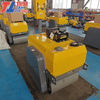Machinerie de construction, mini-compacteur de 2 tonnes, 3 tonnes, 4 tonnes, 5 tonnes, diesel ou essence, rouleau compresseur routier, rouleau à asphalte à conduite assis avec pneus en caoutchouc
