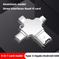 Gran oferta, lector de tarjetas SD de memoria Micro 4 en 1 para teléfono, Android, Mac, PC, cámara tipo C para IOS, lector Usb C Android, lector portátil