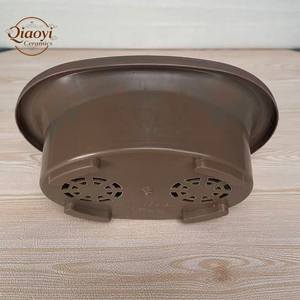 <span class=keywords><strong>Petit</strong></span> pot à semis, pot à plantes ovale contemporain, pots à bonsaï Yixing, utilisation au sol, écologique, trou de drainage, durable, <span class=keywords><strong>jardin</strong></span> d'intérieur - Product Image 6