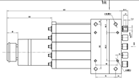 Tête de perçage multi-embouts pour accessoires de machine CNC de fraisage du bois