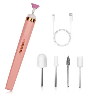 Electric Nail Drill Machine Professional USB Rechargeable Nail Polish File for Acrylic Gel Nails Grinding Polishing