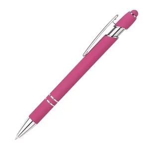 Cadeaux d'affaires écriture coloré personnalisé 2 en 1 Mobile Touch Promotion métal stylet personnalisé stylo à bille avec logo imprimé