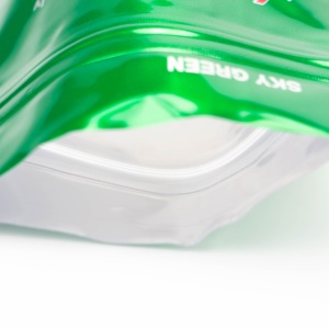 Bolsa pequeña de aluminio <span class=keywords><strong>verde</strong></span> metálico personalizada con cremallera, adhesivo a prueba de humedad, bolsa de soporte de sellado caliente para productos químicos, diseño impreso de gasolina - Product Image 6