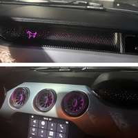 Mustang 2016+ için Premium Araç LED Ambiyans Işık Kiti, Tam Kabin Çok Bölgeli Gösterge Paneli Kapı Paneli Havalandırma Su Bardaklığı Işığı