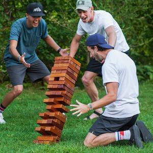 Planche en bois <span class=keywords><strong>jeu</strong></span> d'empilage bricolage n'importe quelle forme tour <span class=keywords><strong>de</strong></span> culbutage éducatif bois <span class=keywords><strong>jeu</strong></span> <span class=keywords><strong>de</strong></span> cour classique - Product Image 2