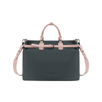 Sac pour ordinateur portable en polyester imperméable pour femmes, 15 pouces, antivol, sacoche de travail, multi-poches, sac fourre-tout de bureau