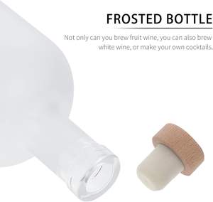 Bouteille en verre borosilicate givré transparent 1000 ml, bouteille vide pour vodka avec bouchons en forme de T, qualité alimentaire - Product Image 2