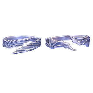 Bague Ailes de Démon Rétro en Gros pour Hommes et Femmes, Bijoux Punk Gothique Ouverts Faits à la Main, Accessoires Unisexe - Product Image 5