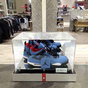 Caja de zapatos transparente acrílica personalizada <span class=keywords><strong>con</strong></span> base de <span class=keywords><strong>espejo</strong></span> estante de exhibición contemporáneo - Product Image 5