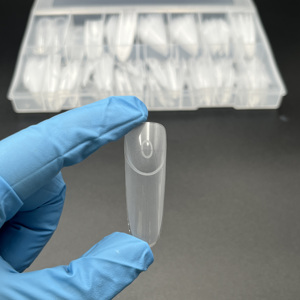 Nouvelles pointes d'ongles en forme d'amande à double forme, pour <span class=keywords><strong>manucure</strong></span> française de qualité salon, création <span class=keywords><strong>facile</strong></span>, effet 3D stéréo superposé - Product Image 3