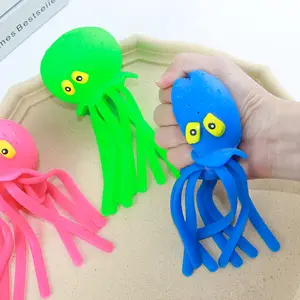 Hot Selling Octopus Pinch Marine Animal Kids Bathing Toys TPR Water Ball Squish Decompression Toys