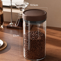 Pot de conservation hermétique en verre borosilicate avec couvercle à vis pour épices, grains de café, noix, organisateur alimentaire pour la cuisine domestique, OEM