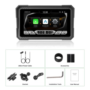 Podofo Pantalla Inteligente para Motocicleta de 5 Pulgadas, Dispositivo de Navegación GPS con CarPlay Inalámbrico y Android Auto, Botón Físico TPMS para Repartidores - Product Image 6