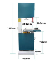 Scie à bois verticale automatique, scie à ruban efficace pour la coupe du bois, 110V/220V, garantie 1 an
