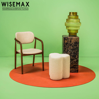 WISEMAX MÖBEL Großhandel Moderne Wohnzimmermöbel Stoffsessel Kleiner Runder Ottoman-Hocker Sofa-Eckstuhl Schminktisch-Stuhl