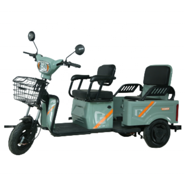 Electric 3-wheel Scooter with Open Body and Double-row Seats for Transporting Children