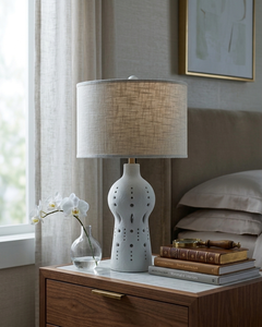 Handmade Seashell Plug in Luxury <b>Table</b> Lamp Wedding <b>Table</b> Lamp Restaurant <b>Table</b> Lamp Dining <b>Table</b> Lamp with <b>White</b> Shade - Product Image 5