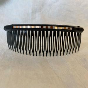 Venta directa de fábrica: Peine para el cabello de 24 dientes con lentejuelas bicolor, peine con purpurina, peine con rayas onduladas, de plástico, para peinados recogidos. - Product Image 4