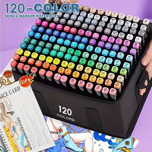 Dual-Sided Non-Erasable Oily Art Hand Drawn 120 Colors <b>Marker</b> <b>Pen</b> - Product Image 3