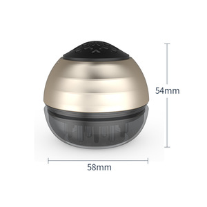 Cepillo de masaje para el cuero cabelludo, dorado y verde oscuro, 58 mm de diámetro, tecnología de vibración para el cuidado del crecimiento del cabello - Product Image 1