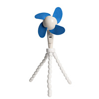 Ventilateur domestique en plastique de haute qualité, rechargeable 800 mAh, 3 vitesses, en forme de pieuvre