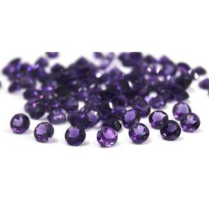 Gema de Amatista Africana Natural de 1 mm y 0.003 ct, Corte Brillante Redondo, Rellena de Fracturas, para Joyería - Product Image 1