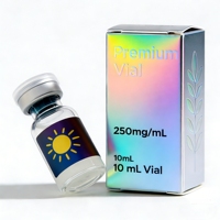 Kits de flacons de peptides avec logo personnalisé imprimé, étiquettes et boîtes en carton pour flacons individuels de 1 ml, 3 ml, 10 ml