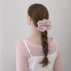 الإناث بلون واحد كبير مرونة حامل ذيل حصان سكرونشيز الأزياء الأنيقة الجملة في المخزون الأربطة الشعر اكسسوارات للنساء - Product Image 6