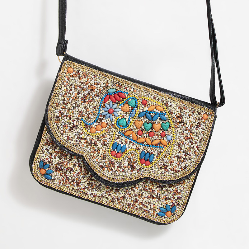 กระเป๋าใส่โทรศัพท์มือถือแนวนอนลายลูกไม้เบอร์6