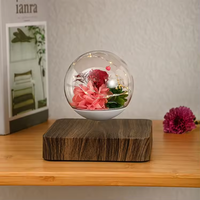 Nueva levitación magnética flor Rosa Luz regalo sala de estar mesita de noche LED levitando Mesa flotante lámpara de decoración del hogar