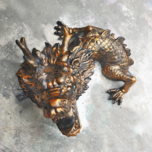 Decoración de Pared Hecha a Mano, Arte de Resina, Decoración Feng Shui China Dorada, Estatuas de Dragón, Marca Quncan - Product Image 3