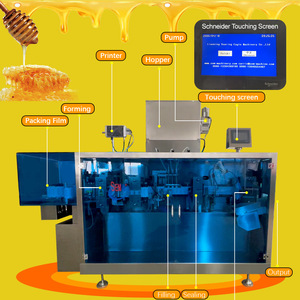 Máquina automática para envasar líquidos en sobres en forma de V, máquina de envasado de sobres para salsa de tomate, <span class=keywords><strong>miel</strong></span> y aceite de oliva con cierre fácil. - Product Image 3