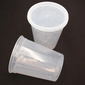 Rõ Ràng PET Nhựa Deli <span class=keywords><strong>Container</strong></span> Cup Với Nắp Tùy Chỉnh In Ấn Nhà Máy Cung Cấp Dùng Một Lần 8Oz 12Oz 16Oz 24Oz <span class=keywords><strong>32Oz</strong></span> - Product Image 3