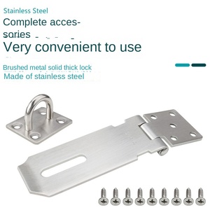 Serrure à fermoir agrafe loquets de porte serrure avec vis antivol hangar en acier inoxydable ménage porte armoire matériel anti-effraction - Product Image 5