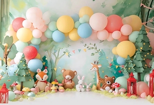 Photographie fond Safari Jungle forêt <span class=keywords><strong>animaux</strong></span> bois enfant fête d'anniversaire Portrait décor toile <span class=keywords><strong>de</strong></span> fond <span class=keywords><strong>Photo</strong></span> Studio - Product Image 3
