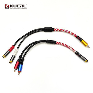 Câble de signal audio KUERL 310 mm 340 mm, séparateur RCA pour mise à niveau du système audio de voiture - Product Image 2