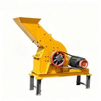 Concasseur à marteaux, broyeur à marteaux 1-3t/h, moteur diesel, concasseur de roche, concasseur de pierre avec convoyeur pour usine d'agrégats PC200x300