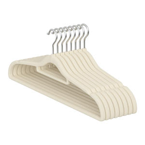 Cintre en peluche rectangulaire antidérapant avec crochet, multifonctionnel pour le rangement des vêtements dans les dortoirs - Product Image 3