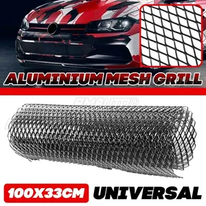 Rejilla de malla hexagonal universal de aluminio de 100cmx33cm para coche, cubierta de parachoques, guardabarros, ventilación del capó, sección de rejilla frontal - Product Image 1