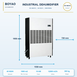 Nuevo Deshumidificador de Piso Grande de 960L de Alta Eficiencia Diaria con Pantalla Digital para Uso Industrial, Plantas de Alimentos, Cámaras Frigoríficas y Control Climático - Product Image 2