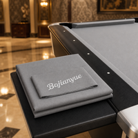 Kit de feutre de billard gris neutre, bandes prédécoupées, bord droit, pour table de billard à rail noir mat