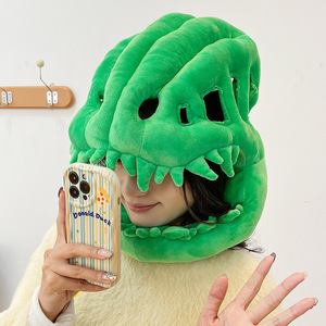 Promotion Halloween : Chapeau de costume en peluche squelette de dinosaure avec longue colonne vertébrale, accessoire de tête pour cosplay, idéal pour les fêtes à thème en famille - Product Image 4
