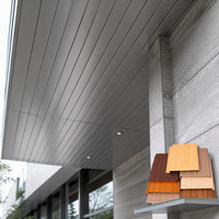 Prix d'usine Bande de plafond en alliage d'aluminium antirouille étanche avec clip, design moderne, modèle 3D pour abri de voiture extérieur