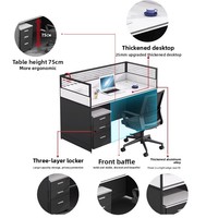 Table d'ordinateur de bureau en PVC de style commercial minimaliste moderne avec chaise, combinaison barre de travail et étagère de rangement intégrée
